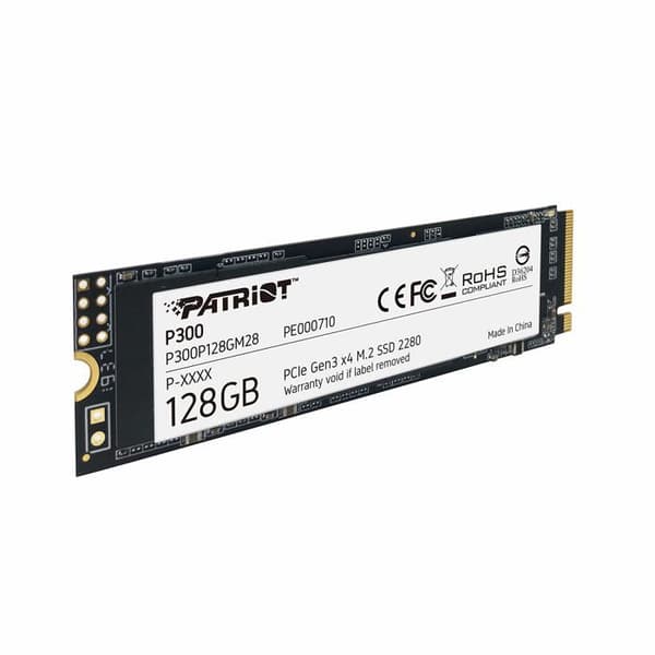 M.2 SSD - Patriot Memory - P300 - 128GB - PCIe Gen 3 x4 - NVMe 1.3