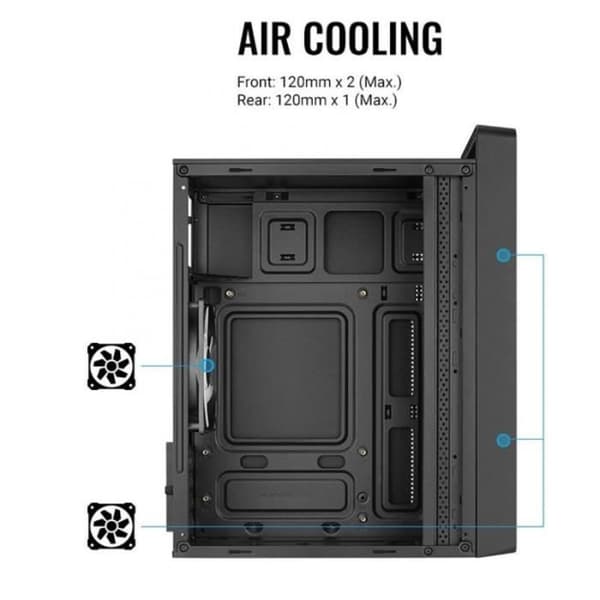 AeroCool Fodral CS-109 Svart RGB USB 3.0 Mini Tower - 4711099472376