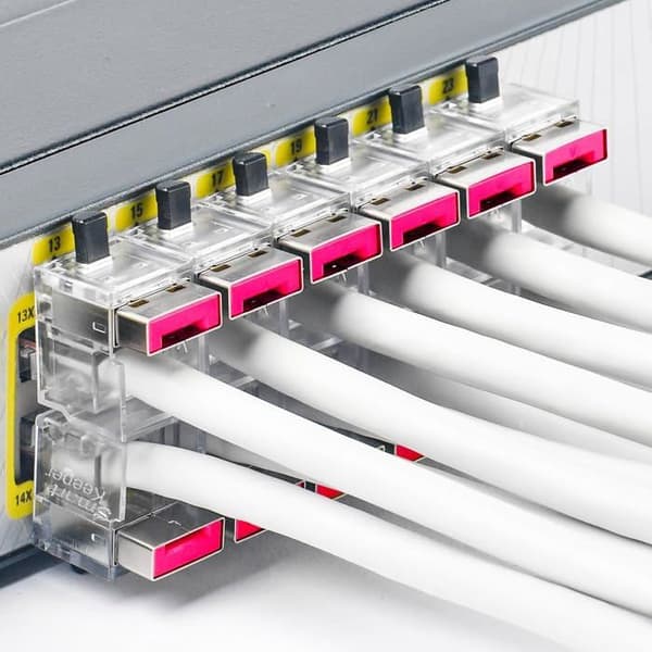 Smartkeeper - NC03P1PK - Essential 12-pack nyckellöst LAN-kabellås Basic Lock Rosa