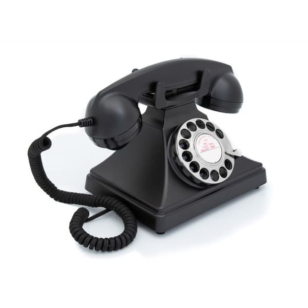 GPO 200 Classic Rotary Dial Telefon Svart - 45097
