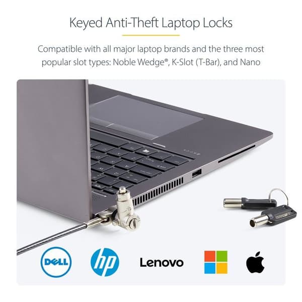 System antivirusskydd - säkerhetstillbehör från Startech - UNIVMK25-LAPTOP-LOCK