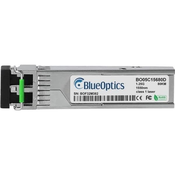 Transceiver SFP - BlueOptics - BO05C15680D - LC-Duplex - 1000BASE-ZX - 70KM Enskik fibers