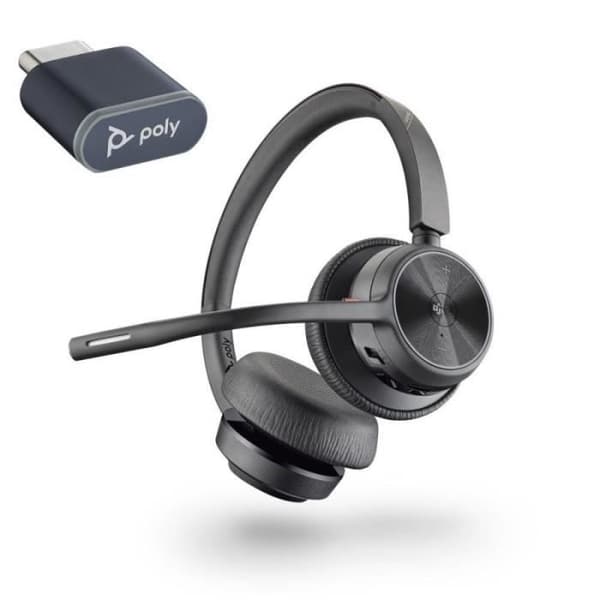 Cuffies - Poly - Voyager 4320 - Trådlös - USB Type-C - Bommikrofon