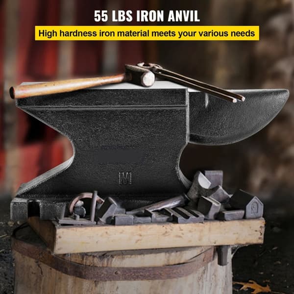 25kg städ med 2,4x 2,4cm fyrkantshål och hörn, 21,8x10,4cm stor arbetsyta, gjutjärnsstruktur, poleringsbehandling, robust och stabil