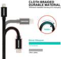 Pikkukuva 3 / 5: Swissten MFI Textile Fast Charge 3A Lightning Data and Charging Cable 1.2m