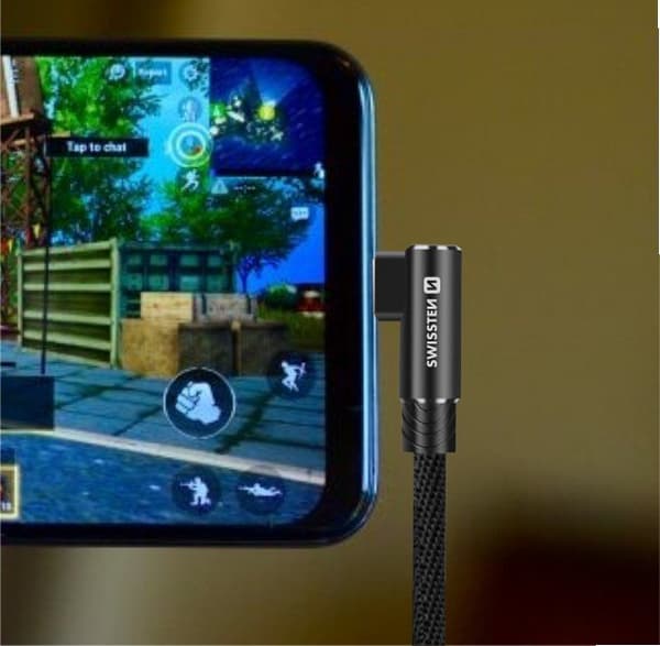 Swissten L Type Textile Universal Quick Charge 3.1 USB-C to Lightning Data and Charging Cable 1.2m