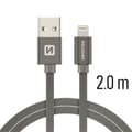 Miniatyrbilde 4 av 4: Swissten Textile Fast Charge 3A Lightning Data and Charging Cable 2m