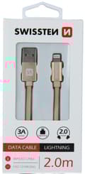 Miniatyrbild 4 av 5: Swissten Datový Kabel Textile Usb / Lightning 2,0 M Zlatý