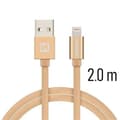 Miniatyrbild 5 av 5: Swissten Datový Kabel Textile Usb / Lightning 2,0 M Zlatý
