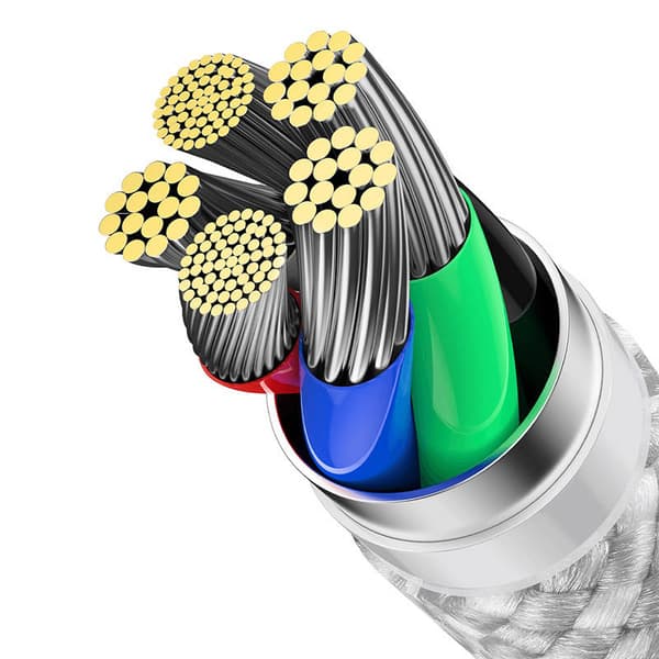 CABLU alimentare si date Baseus Dynamic, Fast Charging Data Cable pt. smartphone, USB Type-C la Lightning Iphone PD 20W, braided, 2m, alb "CALD000102"