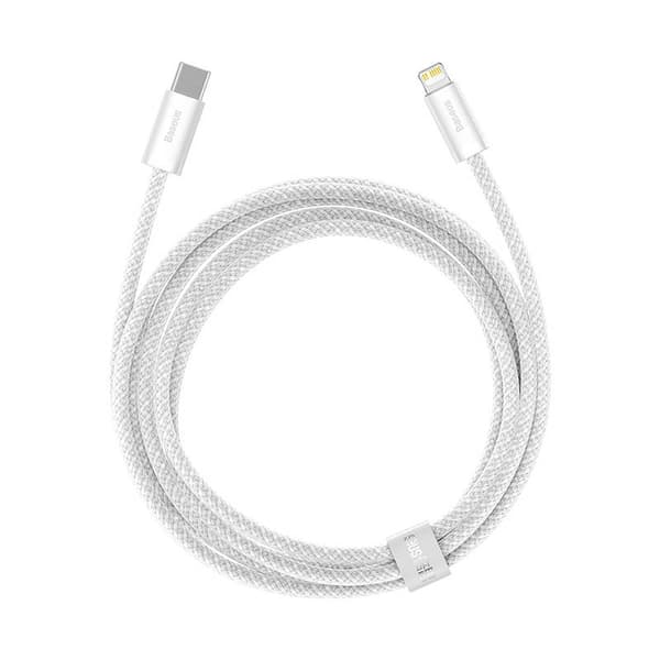CABLU alimentare si date Baseus Dynamic, Fast Charging Data Cable pt. smartphone, USB Type-C la Lightning Iphone PD 20W, braided, 2m, alb "CALD000102"