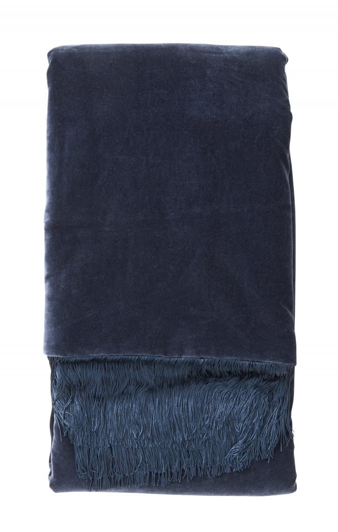 Filt Velvet med fransar