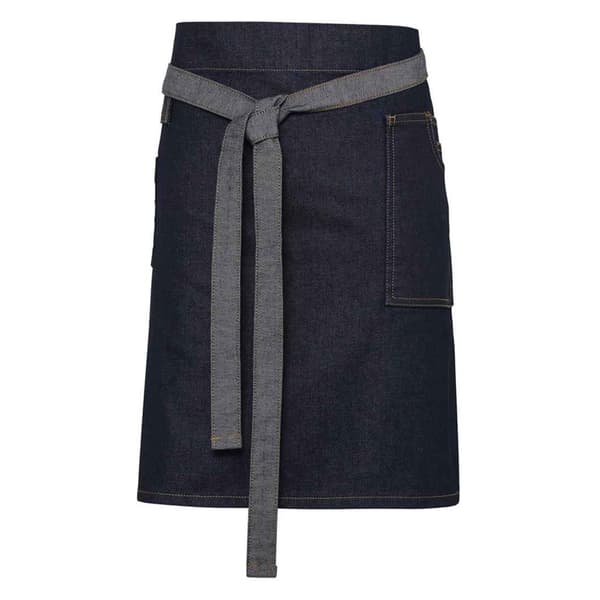Premier Unisex vuxenavdelning med vaxad look i denim förkläde i midjan