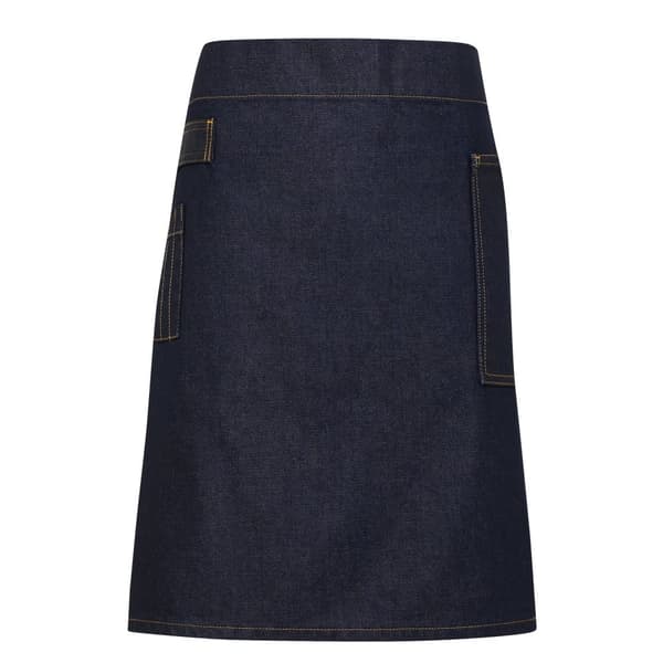 Premier Unisex vuxenavdelning med vaxad look i denim förkläde i midjan