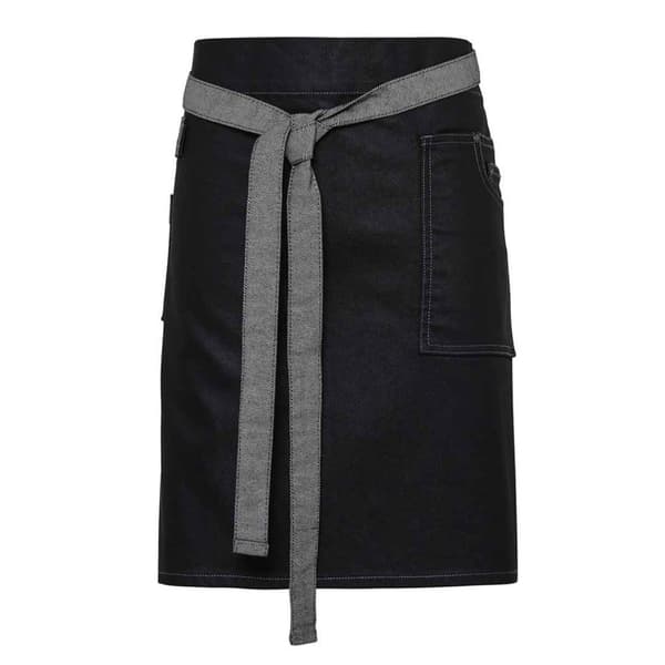 Premier Unisex vuxenavdelning med vaxad look i denim förkläde i midjan
