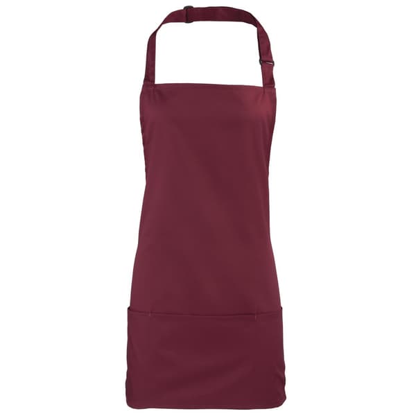 Premier Colours 2-i-1 förkläde / arbetskläder Burgundy One Size