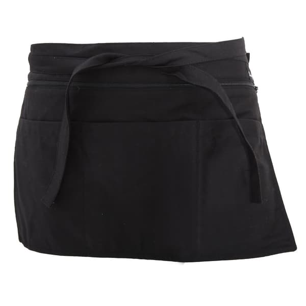 Dennys Arbetsförkläde med flera fickor och dragkedja med full dragkedja (2 st.) Black One Size