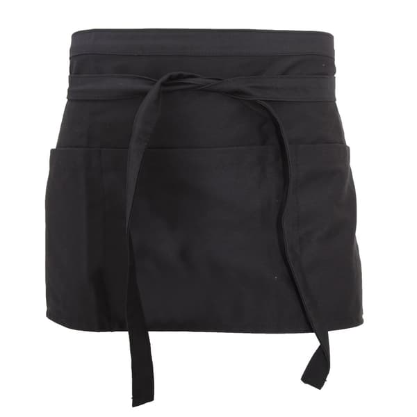Dennys Unisex förkläde med penningficka (2 st.) Black One Size