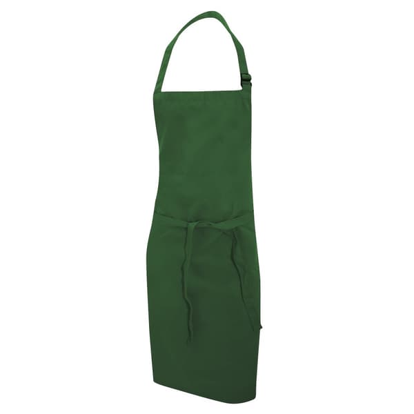 Dennys Flerfarvet forklæde med hagesmæk 28x36ins Bottle Green One Size