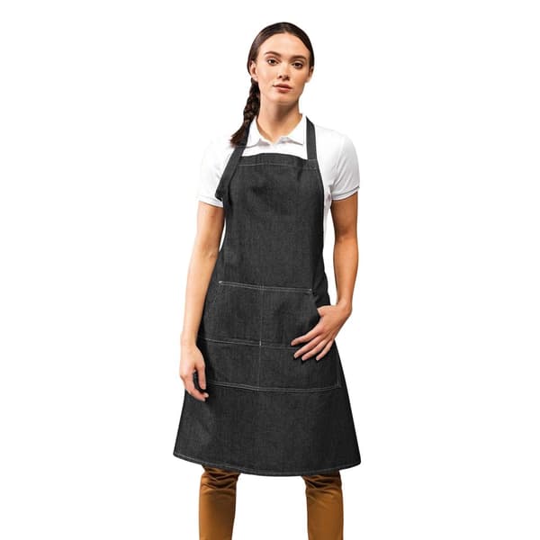 Premier Jeans Stitch Bib Apron (Pack of 2)