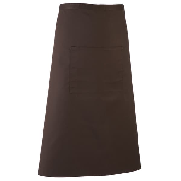 Premier Unisex farver barforklæde / arbejdstøj (lang kontinental stil) Brown One Size