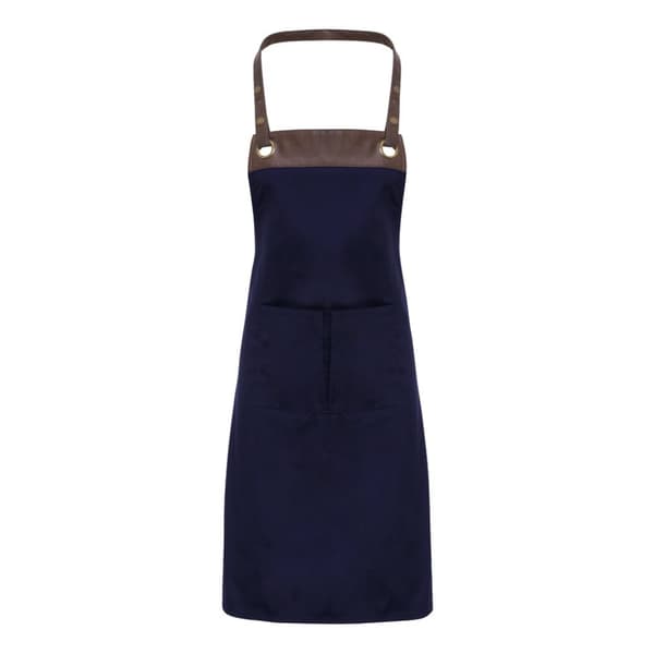 Premier Espresso Bib förkläde Navy/Brown One Size