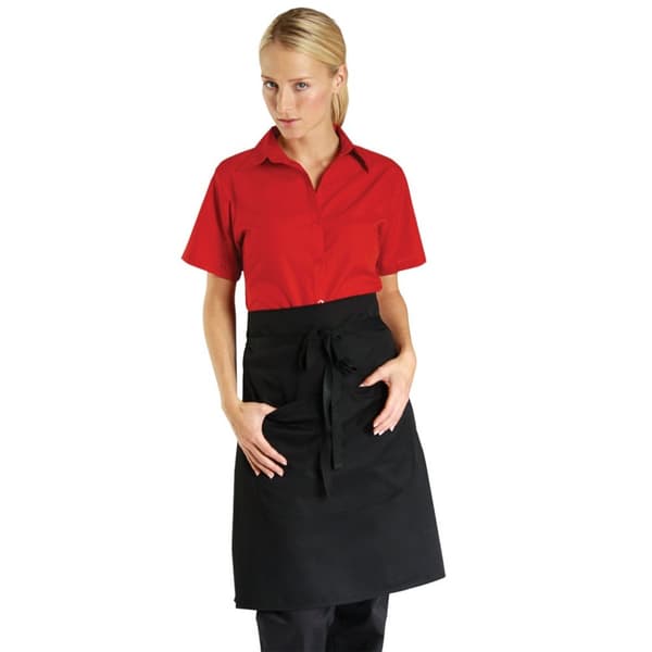 Dennys Unisex vuxna catering förkläde i midjan med ficka Black One Size