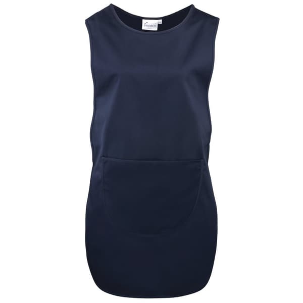 Premier Ladies/Womens Long Length Pocket Tabard / Workwear (Pack of 2) Navy S