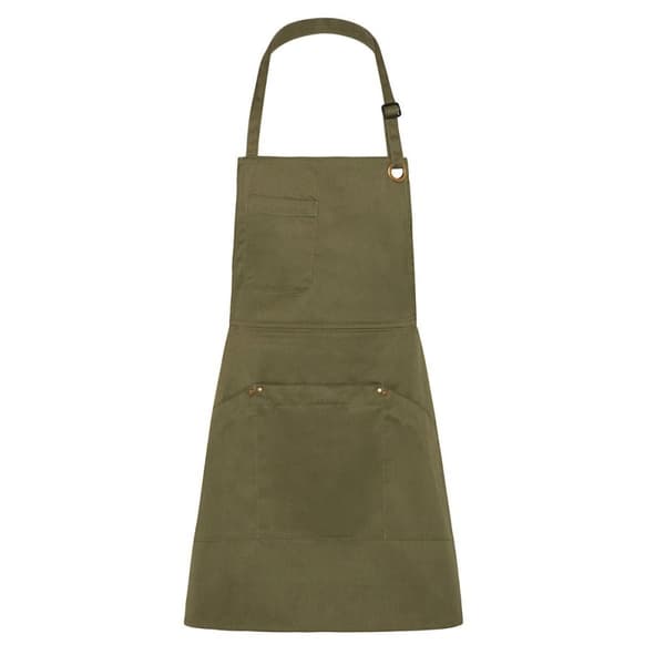Le Chef Förkläde med förkläde för användbarhet Olive Green One Size