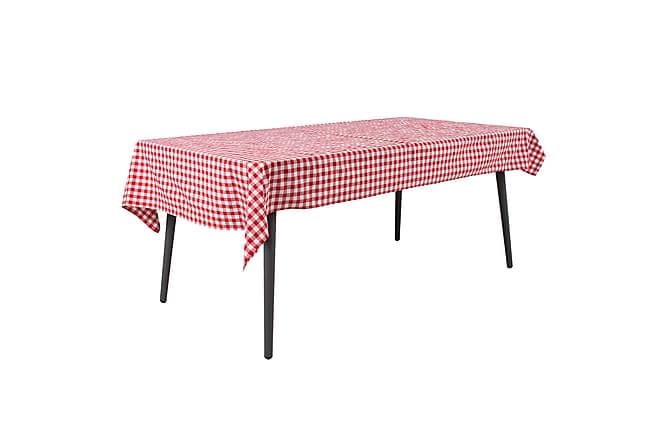Loneta Duk 136x220cm Rutig Röd