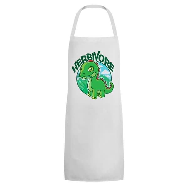 Grindstore Unisex förkläde för vuxna Herbivore White/Green One Size