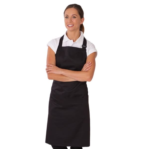 Le Chef Unisex forklæde med bibbed forklæde til voksne Black One Size