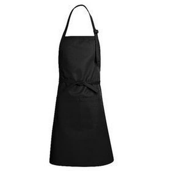 Dennys Unisex voksen forklæde med bibbed fuld forklæde Black One Size