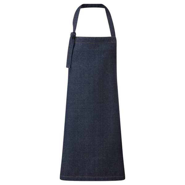 Premier Unisex vuxen Regenerate Sustainable Bibbed Full förkläde för vuxna Indigo Denim One Size