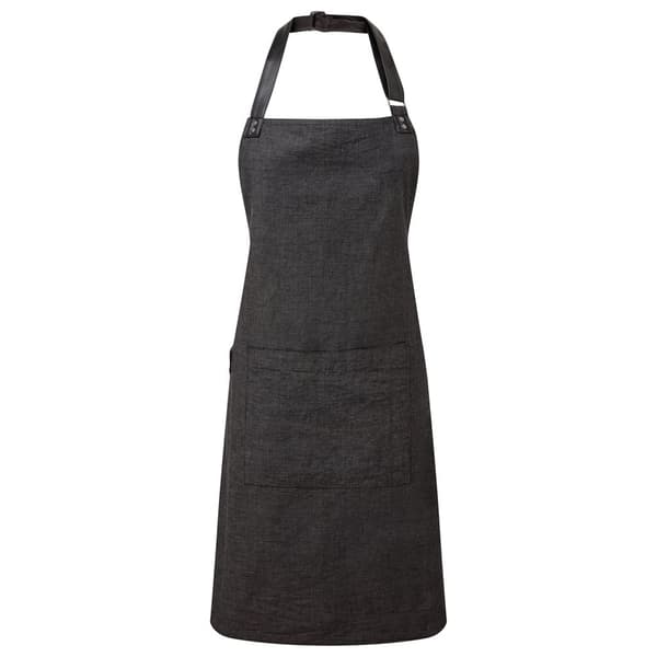Premier Unisex Adult Annex Oxford Faux Leather Bibbed Full Apron