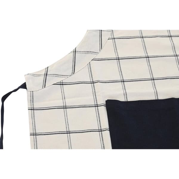 Förkläde med ficka DKD Home Decor 70 x 1 x 85 cm Svart Beige Blå Bomull