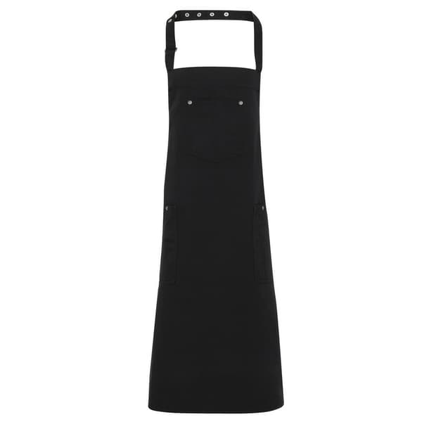 Premier Unisex Adult Twill Chino Full Apron Black One Size