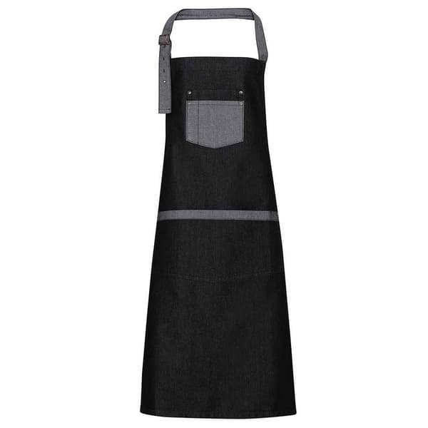 Premier Unisex Vuxen Domän Helförkläde Black Denim One Size