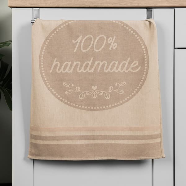HÅNDLAVET køkkenklud størrelse 50X70cm, beige farve 002 (kampagne)