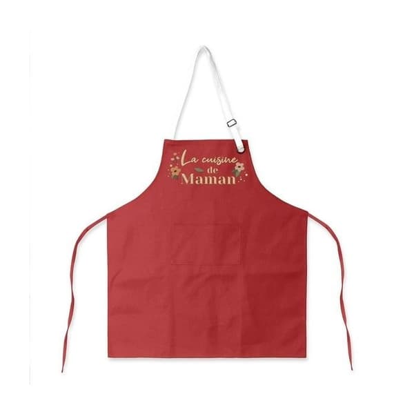 Förkläde - Mamas kök - Broderat - 100% bomull - Frams Pocket - Justerbar one size
