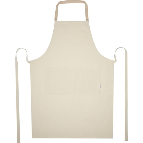 Nia Recycled Cotton Apron Oatmeal/Natural One Size