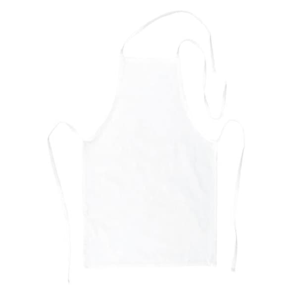 Barnförkläde - sct. - 44x70cm - Naturlig bomull - Tvättbar - Vit