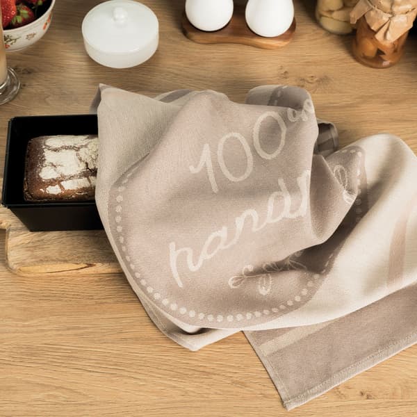 Käsintehty keittiöliina koko 50X70cm, beige väri 002 (tarjous)