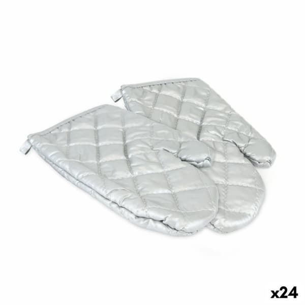 Grillvante Quttin Silvrig 25 x 16 x 24 cm Set 2 Delar (24 antal)