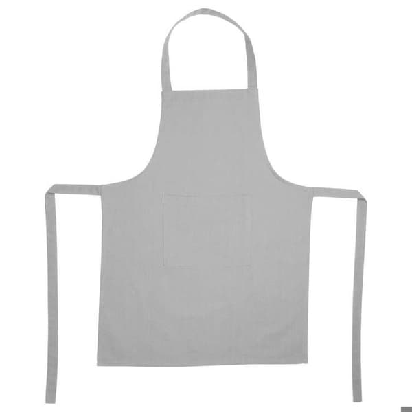Tablier - Uni - Grå - 100% bomull - 60x80 cm - Vintage