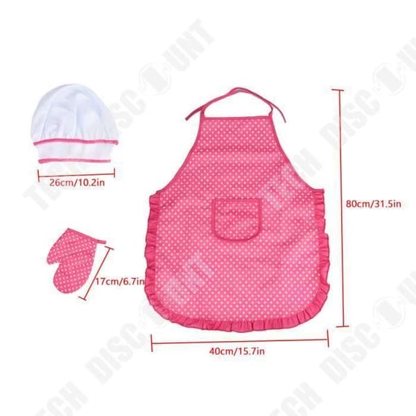 TD® Barnkonditorkostym rollspel kökskostym barnförkläde barnförkläde charlotte accessoarer
