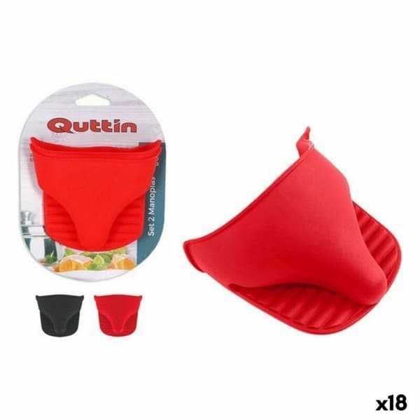 Luffe til Ovnen Quttin Silikone 2 Dele 12 x 10 x 2 cm (18 enheder)