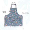 Miniatyrbillede 3 af 6: Lollanda Køkkenforklæde med blomstermønster – justerbare stropper, stilfuld og praktisk stænkplade til madlavning, bagning og grillning