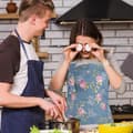 Miniatyrbillede 6 af 6: Lollanda Køkkenforklæde med blomstermønster – justerbare stropper, stilfuld og praktisk stænkplade til madlavning, bagning og grillning