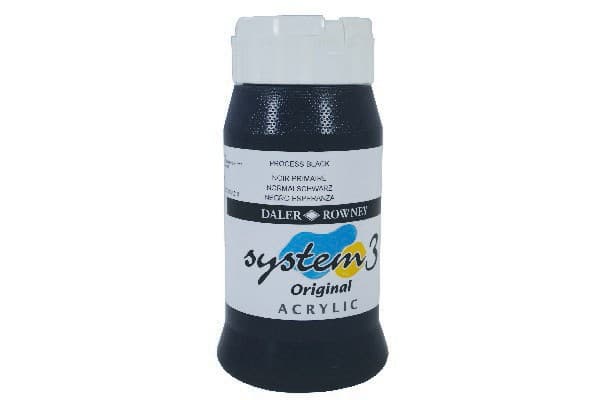 System 3 original acrylic 500 ml process black